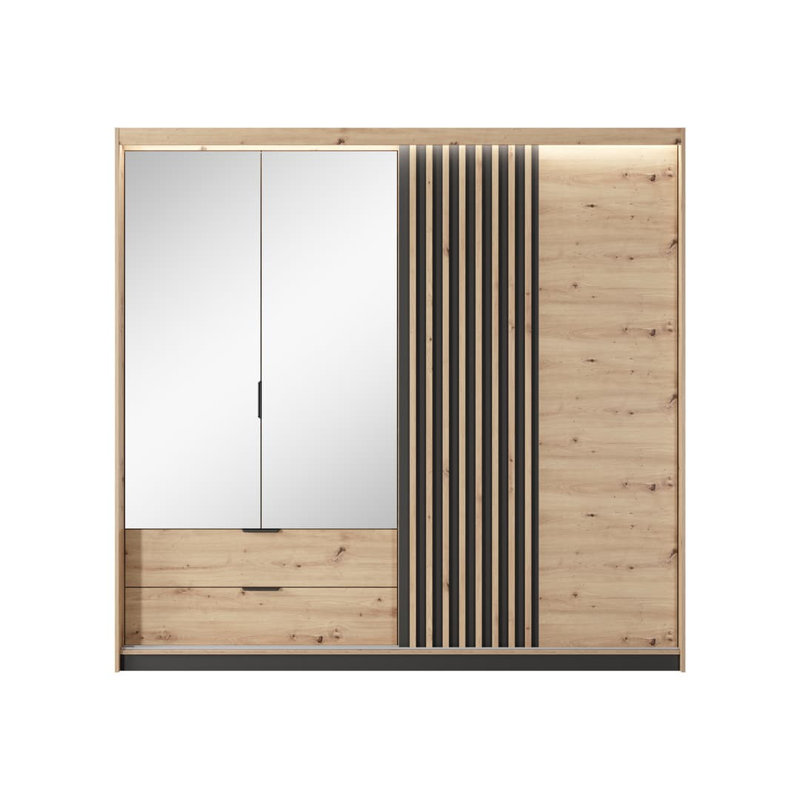 Givry 4 Door Manufactured Wood Wardrobe