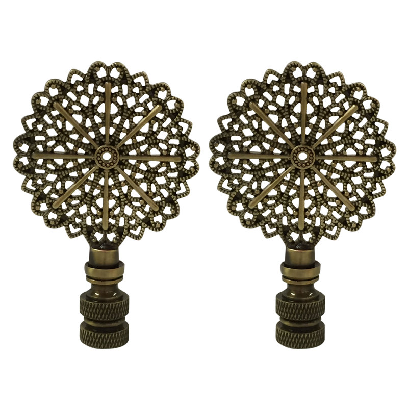 Faîteau de lampe filigree européen, Laiton antique