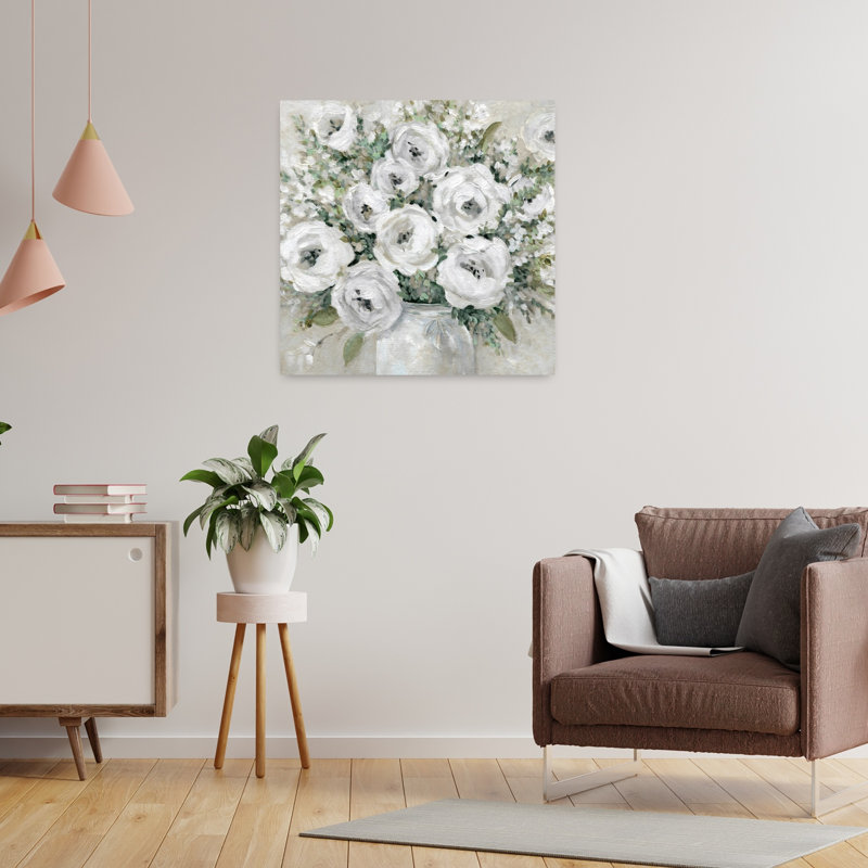 Art mural simple Simply Soft Flower, H 24 po x l 24 po