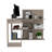 Masai Writing Computer Desk, Five Open Shelves-75264447