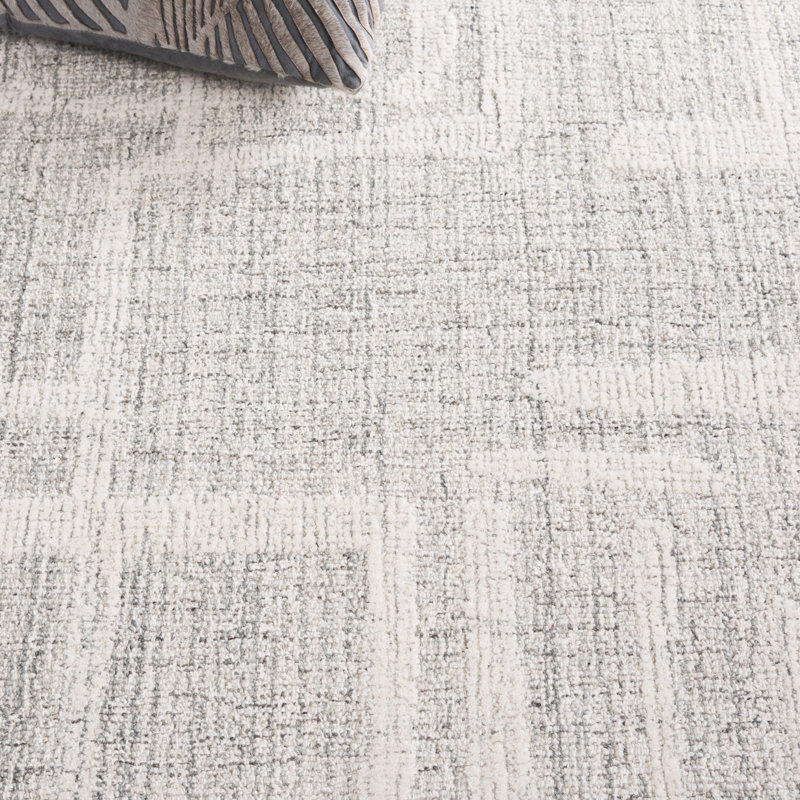Abstract 460 Hand Tufted Wool Pile Abstract Rug, Rectangle 5' x 8'