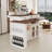 Kitchen Island With Extendable And Rotating Table, Wooden Kitchen Island With 4 Drawers-218395874