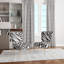 Black And White Geometric - Upholstered Patterned Accent Side Chair