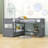 Addley Kids Twin Over Twin Over Twin Bunk Bed with Drawers-856641197