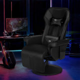 Inbox Zero Reclining Ergonomic Swiveling PC & Racing Game Chair with Built-in Speakers and Footrest