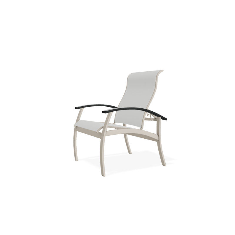 Chaise de patio Askar, Désert texturé, Graphite classique, Blanc 6D Sunbrella®