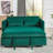 3 In 1 Convertible Sleeper Futon Sofa Bed, 55" Velvet Small Loveseat Lounge Couches With 2 Pillows, Reclining Backrest, Side Pockets For Living Room, Pull-Out Couch-929526348