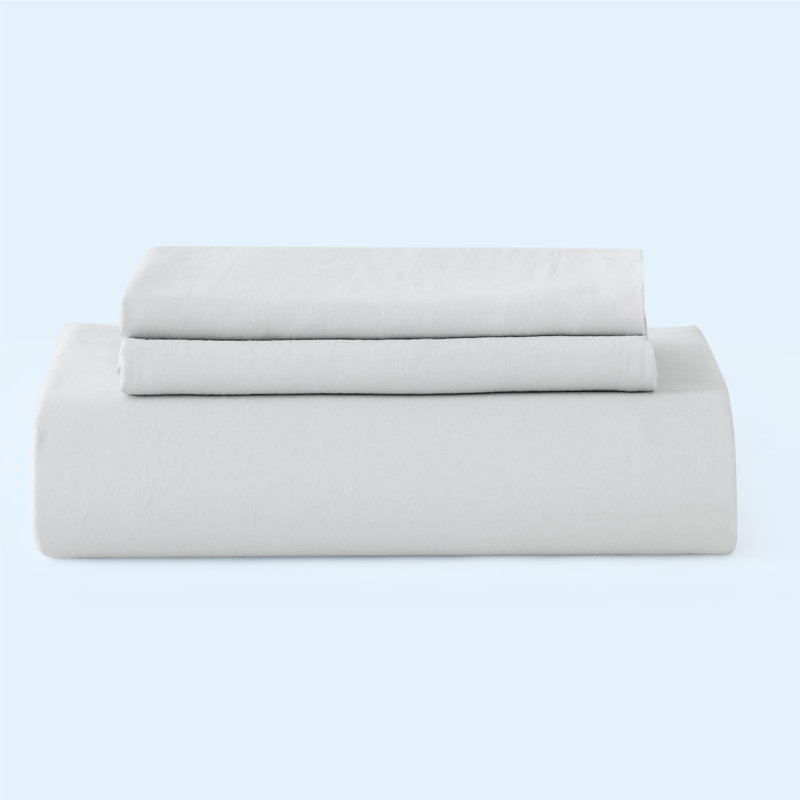 Drap-housse pour lit en nylon Lyocell, Ensemble de drap grand avec un drap-housse et deux, Gris glacé