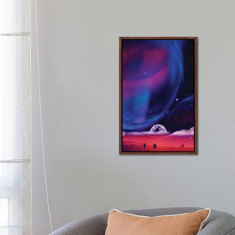 Lunar Walk by David Stribbling - Print on Canvas, Brown Framed, 66.04 cm H x 45.72 cm W