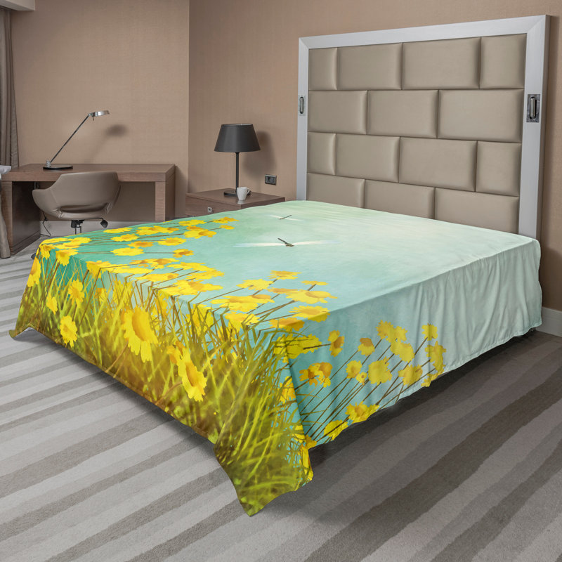 Drap et marguerites Ambesonne, Drap plat grand