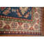 Tapis oriental bleu à motif géométrique Kazak 5