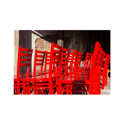 Red Chairs Print by Francis Augustine