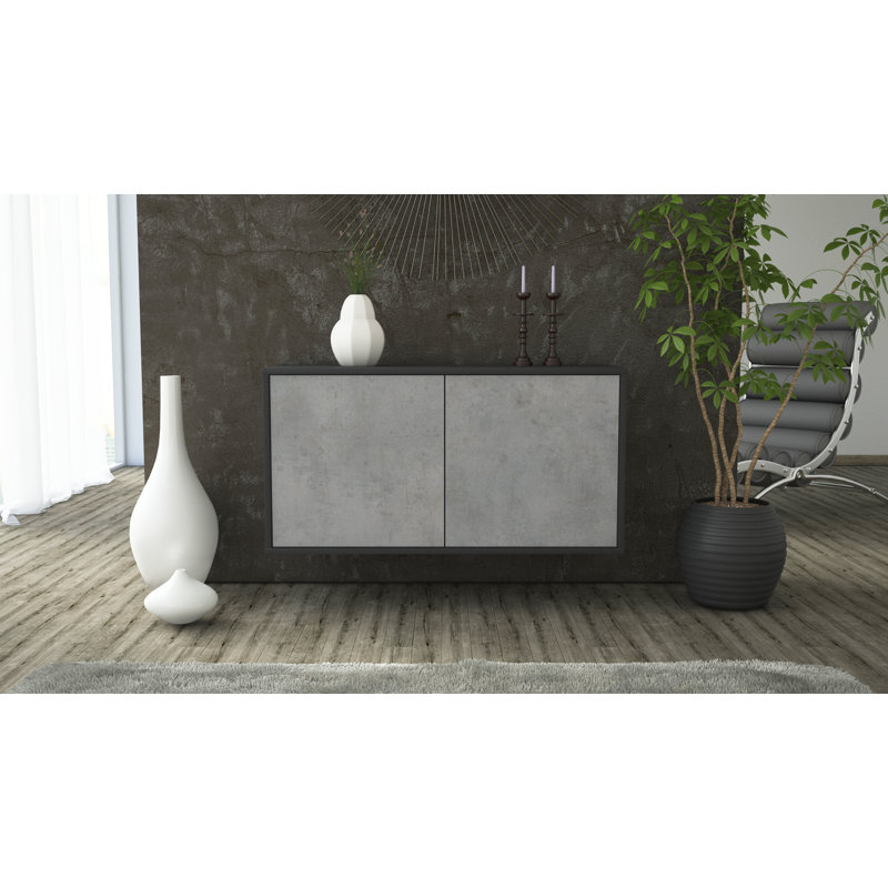 Sommerfield Unfinished Floating TV Stand, Concrete
