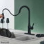 Robinet de cuisine rétractable à poignée simple avec accessoires-79113187