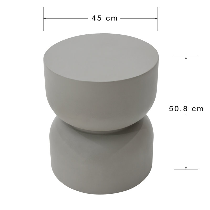Block End Table, Grey