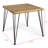 Tindley Acacia Square Solid Wood Top with Iron Base Dining Table