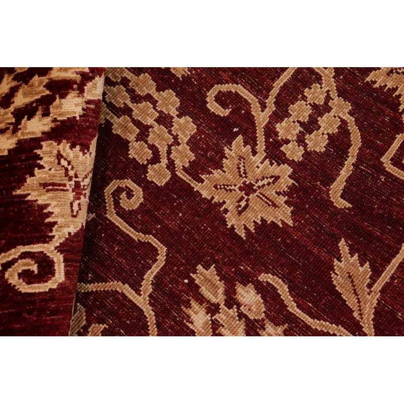Wool Oriental Area Rug in Red