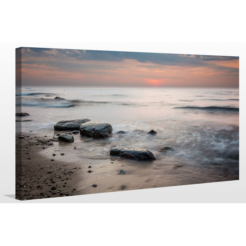 « pologne beach », reproduction de photo sur toile tendue, H 28 po x l 48 po x P 1,5 po