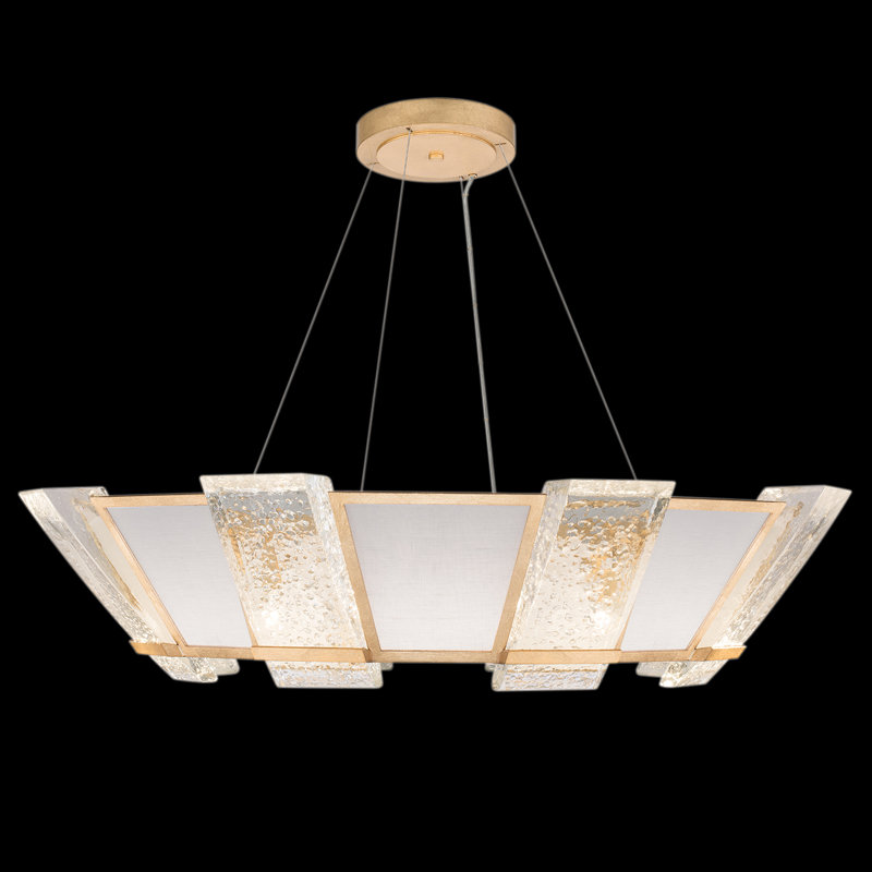 Crownstone 16 - Light Chandelier, Fabric, Gold