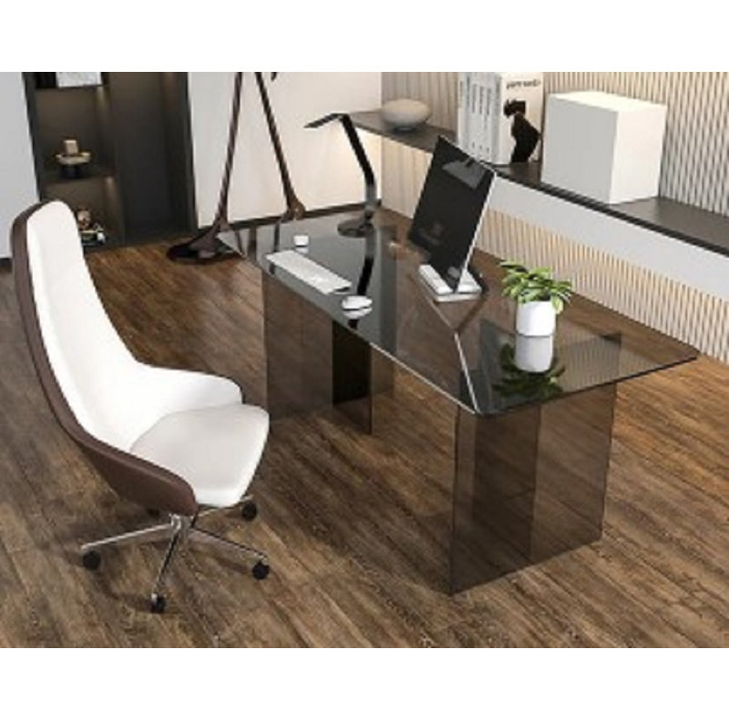 Chloie Executive Desk, White, 75cm H x 160cm W x 80cm D