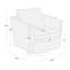 Fauteuil pivotant en similicuir 29,3 po Areiana-1248010706
