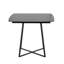 Dinette Table In Black Metal Base And Black Wood With Black Marble Effect Ceramic Table Top