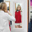 Wall-Mounted Ironing Board Cabinet with Swivel Board and Full-Length Mirror