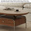 Table basse moderne en pierre ovale minimaliste