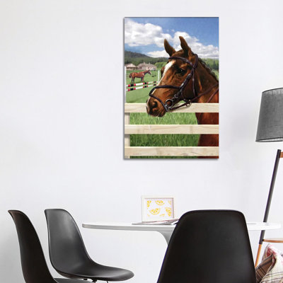 Fella At The Fence - Wrapped Canvas Print