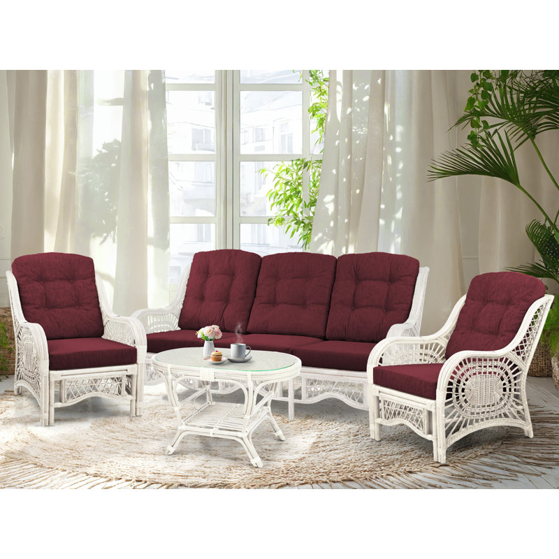 Fauteuil en velours capitonné naturel Agambir, Bourgogne