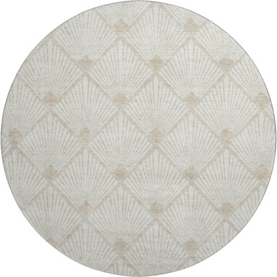 Premium Machine Washable Prisco Ivory Rug