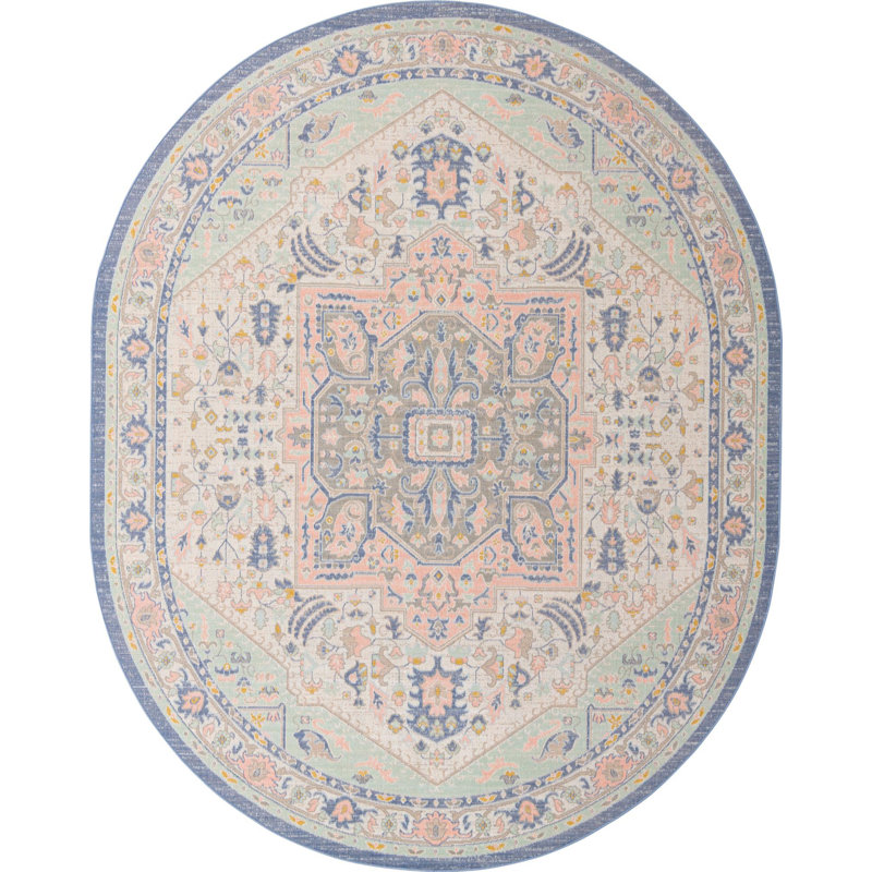 Matthei Oriental Indoor Rug, Oval 5' x 8'
