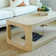 Modern Rounded Rectangular Coffee Table With Shelf