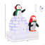 Décoration de Noël gonflable pour enfants 5 pieds avec un foulard et un igloo, lumière colorée rotative, décor de Noël