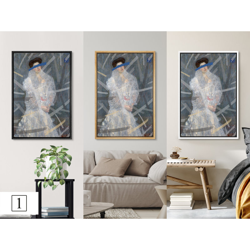 "Portrait de filles victoriennes", Cadre flottant blanc, H 36 po x l 24 po