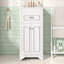 Meuble-lavabo 24 po avec lavabo en céramique intégré, armoire de salle de bain avec 2 portes, 1 tiroir basculant et meuble-lavabo simple pour salle de bain de petite et moyenne taille-129597954