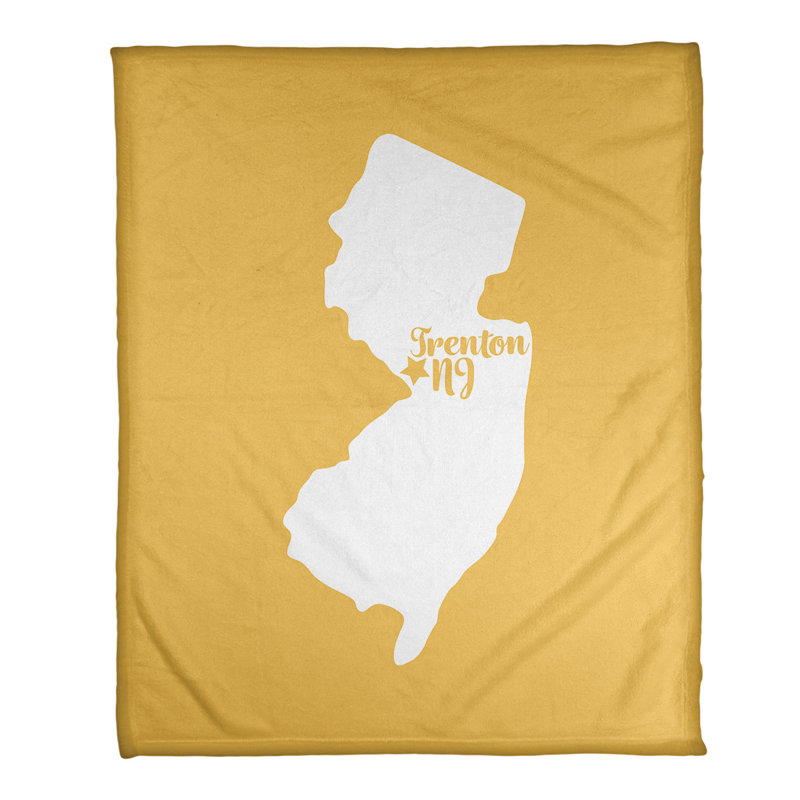 Jeté polaire trenton new jersey, l 32,5 po x L 42,5 po, Jaune
