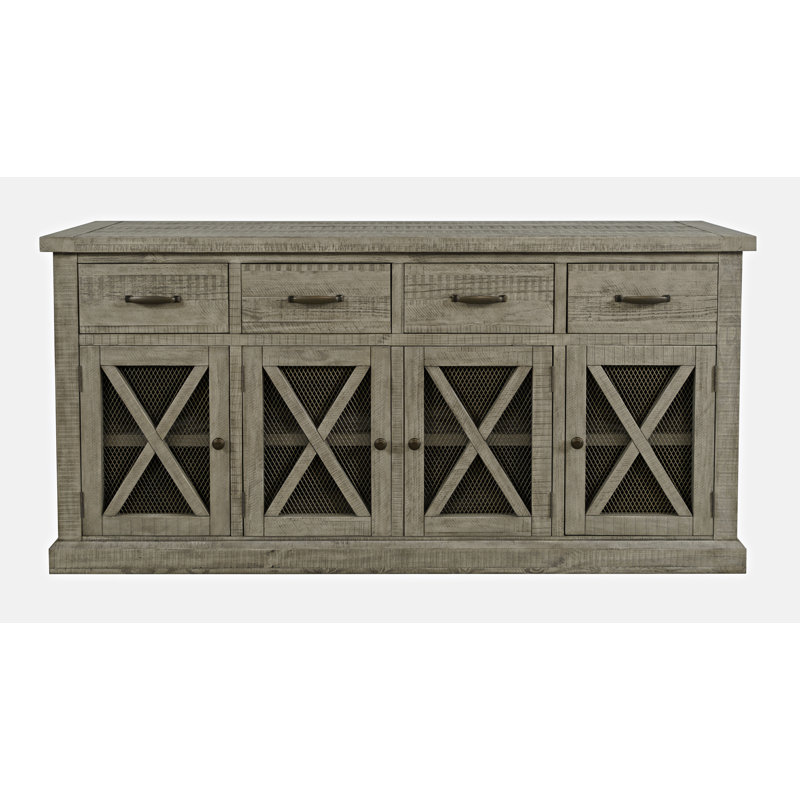 Honoka 70'' Solid Wood Sideboard, Driftwood Grey