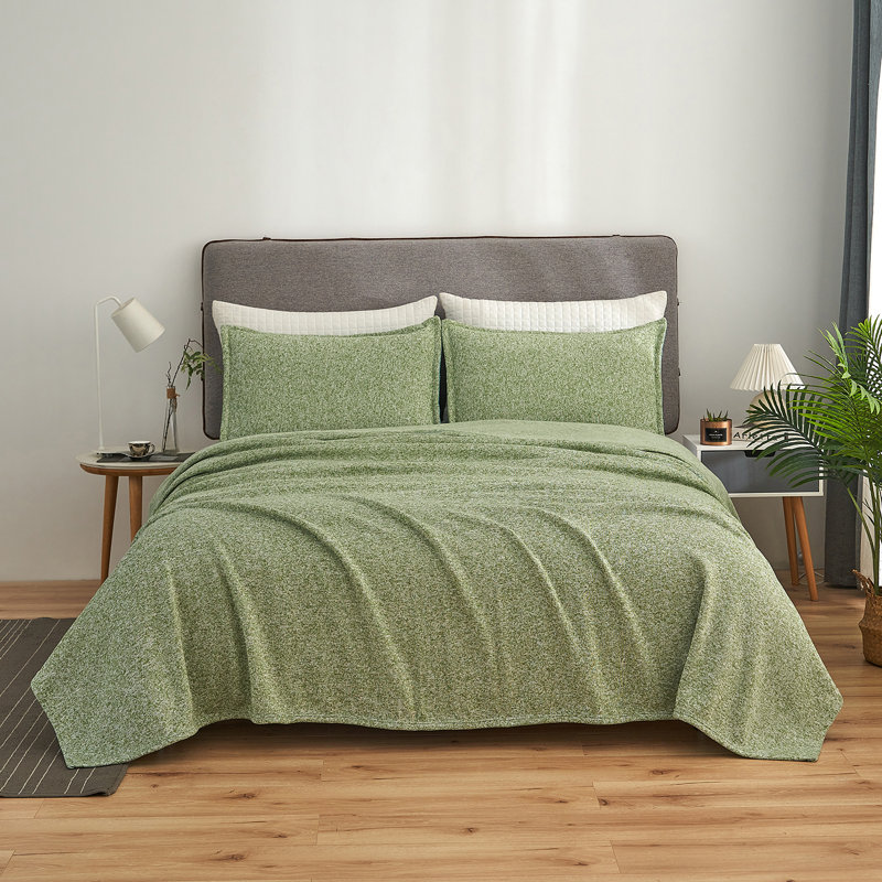 Couverture et taie décorative, Simple, Vert