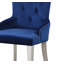 Mobilier de salle à manger luxueux avec velours bleu