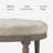 Maven Lane Mesa Round Upholstered Coffee Table In Aged Grey With Grey Fabric-114768760