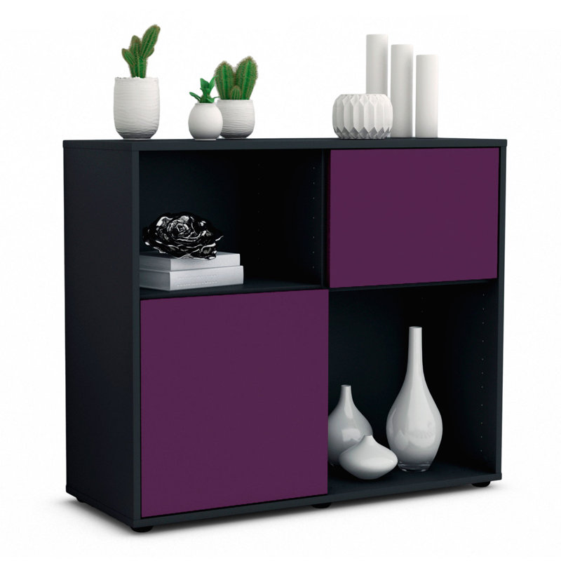 Ramsell 92cm Sideboard, Anthracite/Purple