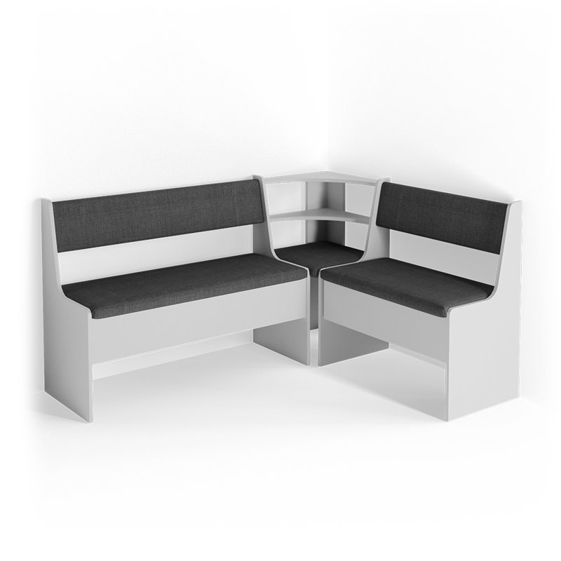 Corner Bench, White