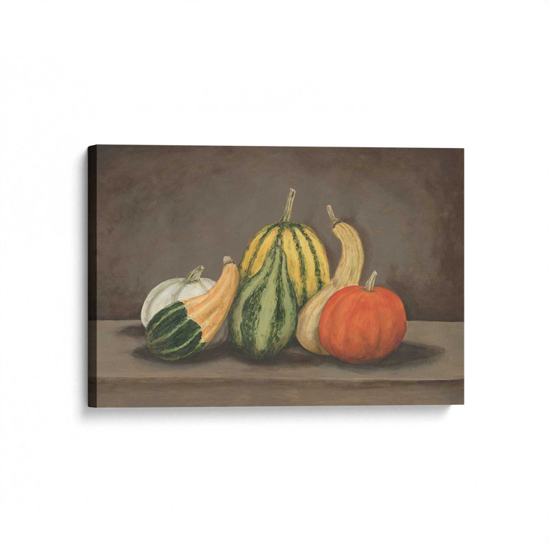 «Gourd Arrangement I» par Michael Willett, reproduction d'art sur toile, H 24 po x l 32 po