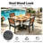 Eastlake 5 Piece HDPE Outdoor Patio Dining Set All Weather Easy Clean Low Maintenance
