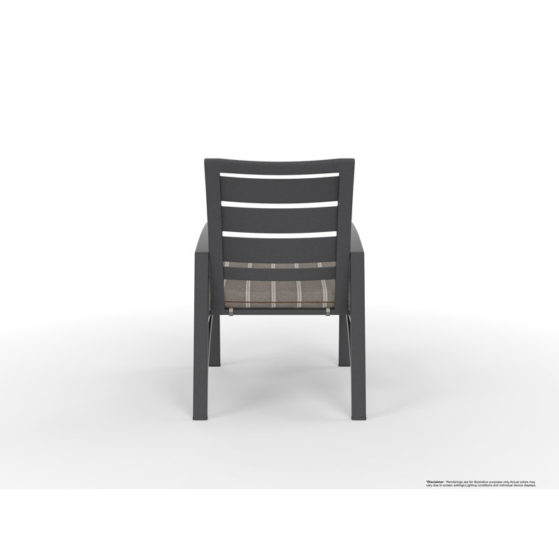 Arc Outdoor Bar Stool, Carbon Black, Surpass Stone