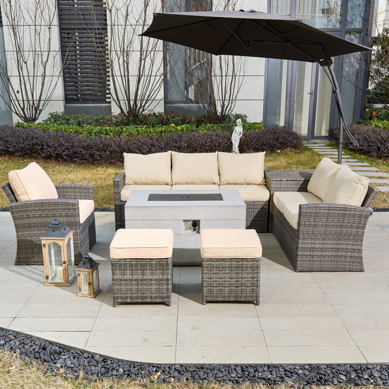 8 - Person Patio Conversation Set with Cushions