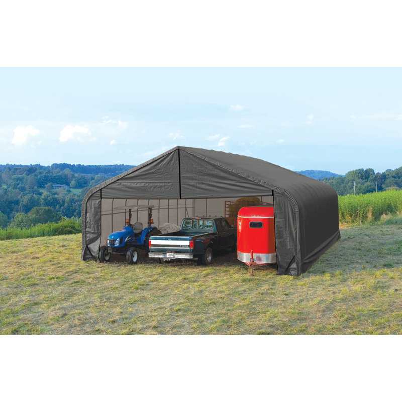 28 pi L x P 20 pi Garage, Gris