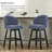 Aadhvika Upholstered BarStools with Solid Wood Frame-104100026-104100028