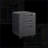 File Cabinet 3 Drawer Mobile Under Desk - Lockable Anti-Tilting, Fits Legal/Letter/A4 Files | Black | Metal-425764914